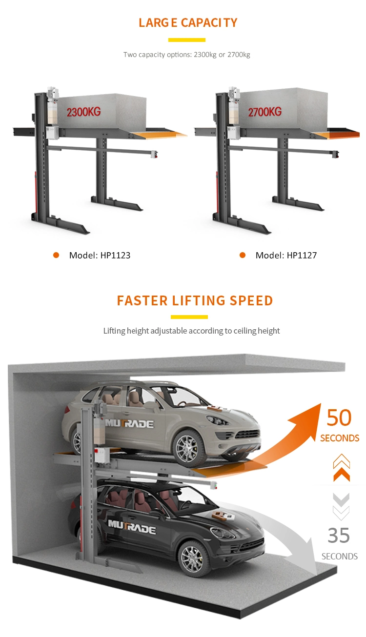 TUV 2 High Stacker Parking Lift 2 Post Car Parking System